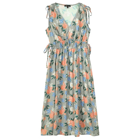 Frye Drawstring V Neck Dress - Picture 2 of 3